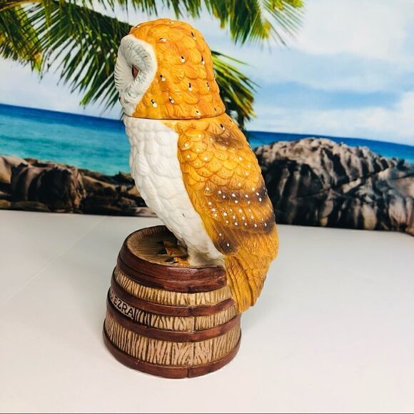 EZRA BROOKS Porcelain Collector Series Liquor Bottle Barn Owl Decanter - Picture 2 of 9
